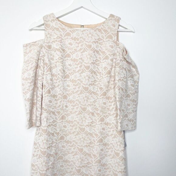 ELIZA J Midi Cold Shoulder Lace Dress - Picture 2 of 9